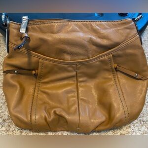 Tan Leather Shoulder Bag -Tignanello